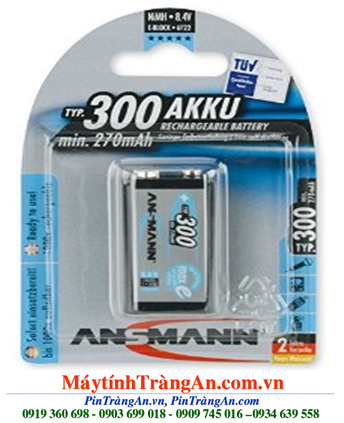 Ansman 9v300mAh; Pin sạc 9V Ansmann MaxE300 Mignon Akku Recharge Battery 